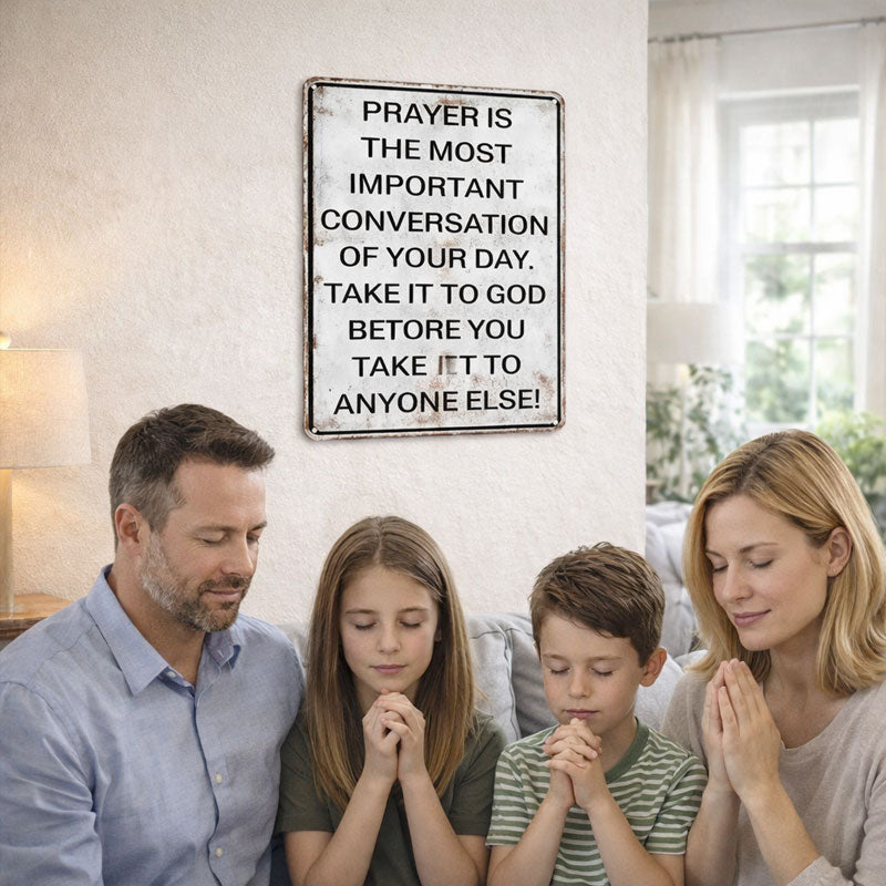 "First Conversation" Spiritual Wall Sign ๐ โ A Timeless Reminder to Seek Peace First