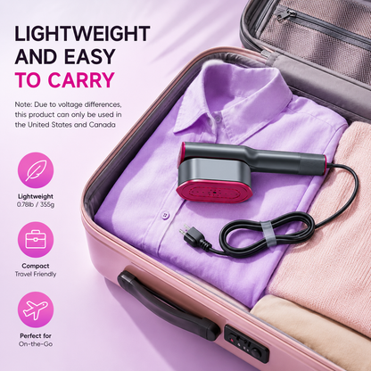💥 LAST DAY 50% OFF - BUY 1 GET 1 FREE💥 QuickEase 2-in-1 Portable Travel Steamer & Iron – Handheld Clothes Steamer