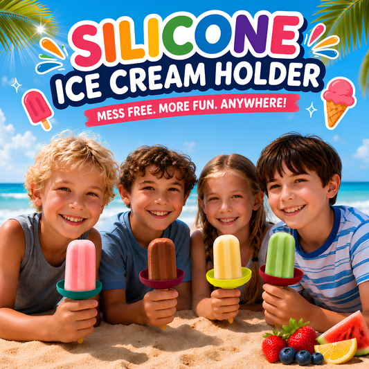 🔥 SUMMER MUST HAVE 🍦 Silicone Drip-Free Popsicle and Ice Cream Cone Holder ✨