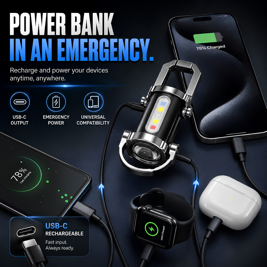 ⏰ TODAY ONLY 49% OFF 🔥 PocketBeam™ Rechargeable Keychain Flashlight 🔦