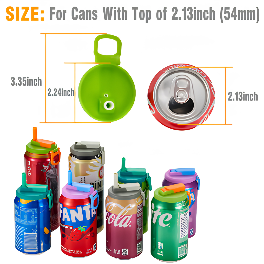 🔥 SUMMER ESSENTIALS ⛱️ Reusable Soda Can Lid with Straw 🍹