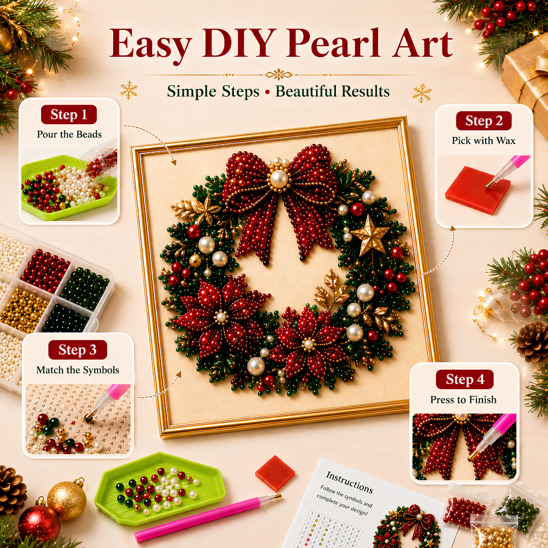 🎃 EARLY CHRISTMAS SALE 49% OFF 🔥 Christmas DIY Diamond Pearl Art Kit ✨