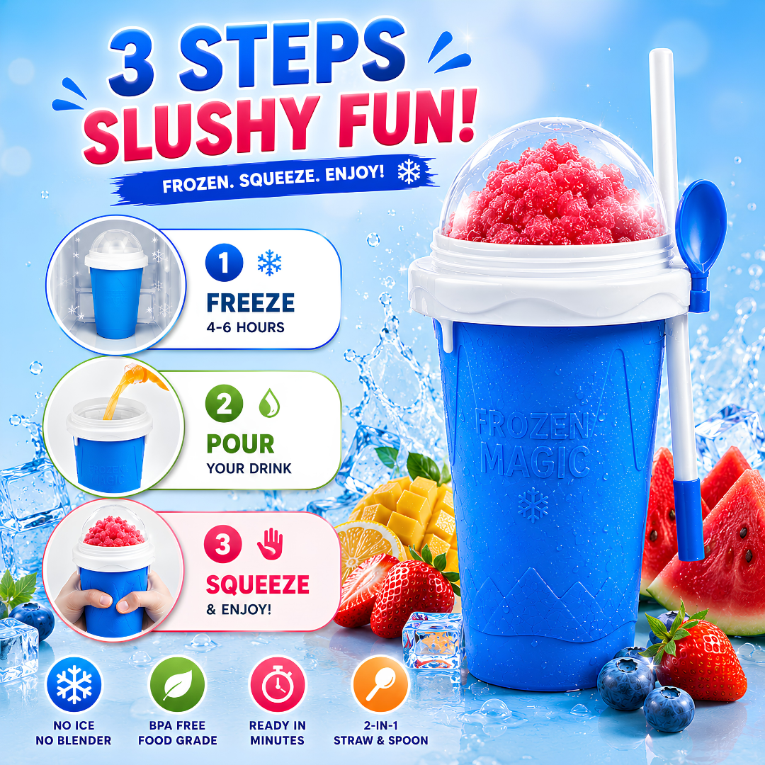 ⏰ TODAY ONLY 50% OFF 🔥 Magic Slushy Maker Cup ✨ Turn Any Drink Into A Slushie In Minutes