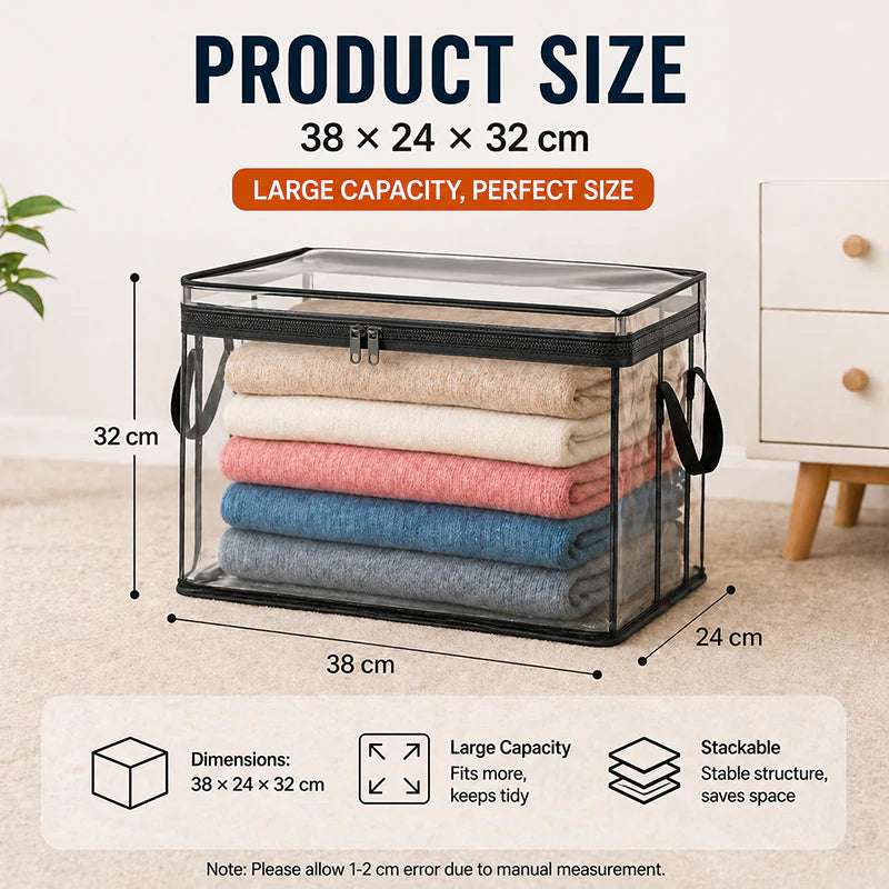 🔥 Last Day 50% OFF 💥 Large Heavy-Duty Thick Plastic Clear Storage Bag | Home, Travel & Storage