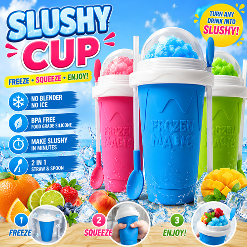 ⏰ TODAY ONLY 50% OFF 🔥 Magic Slushy Maker Cup ✨ Turn Any Drink Into A Slushie In Minutes