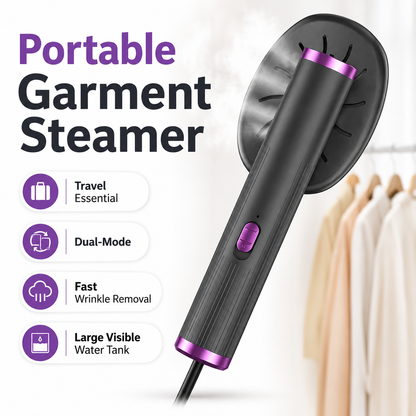 🔥LAST DAY SALE 50% OFF🔥 Portable Mini Garment Steamer Iron – Fast Heating Travel Clothes Steamer
