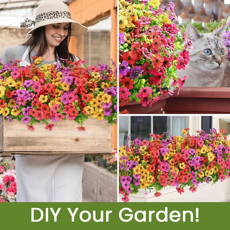 Artificial Eucalyptus and Violet Ground-Insert Floral Decoration