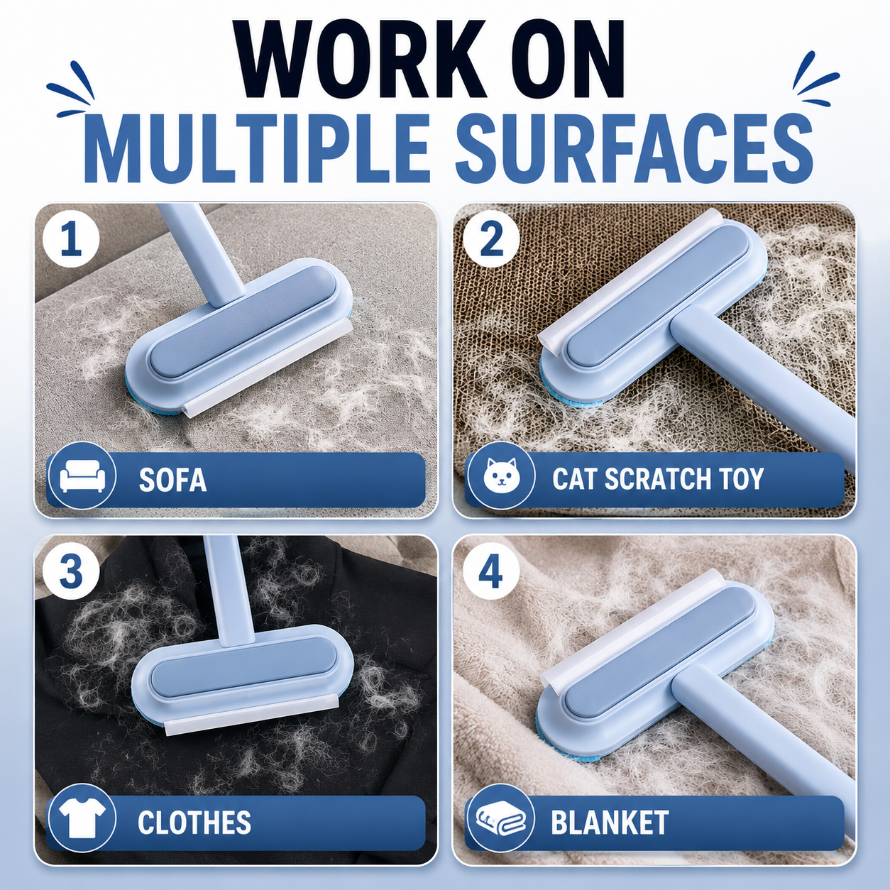 🔥LAST DAY SALE 70% OFF 🔥Multifunctional Pet Hair Remover Brush with Long Handle