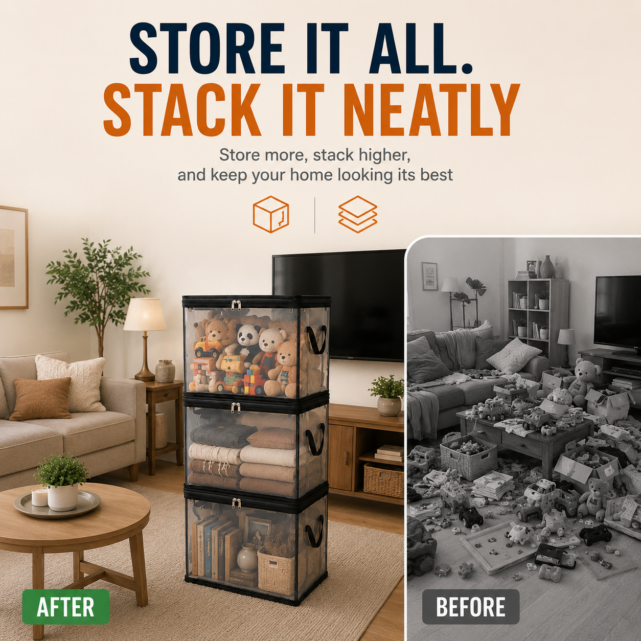 🔥 Last Day 50% OFF 💥 Large Heavy-Duty Thick Plastic Clear Storage Bag | Home, Travel & Storage