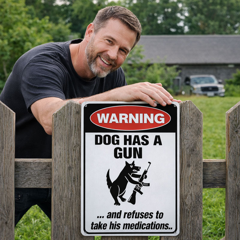 "Guard Dog" Humorous Warning Sign 🐶 — Give Your Neighbors Something to Talk About