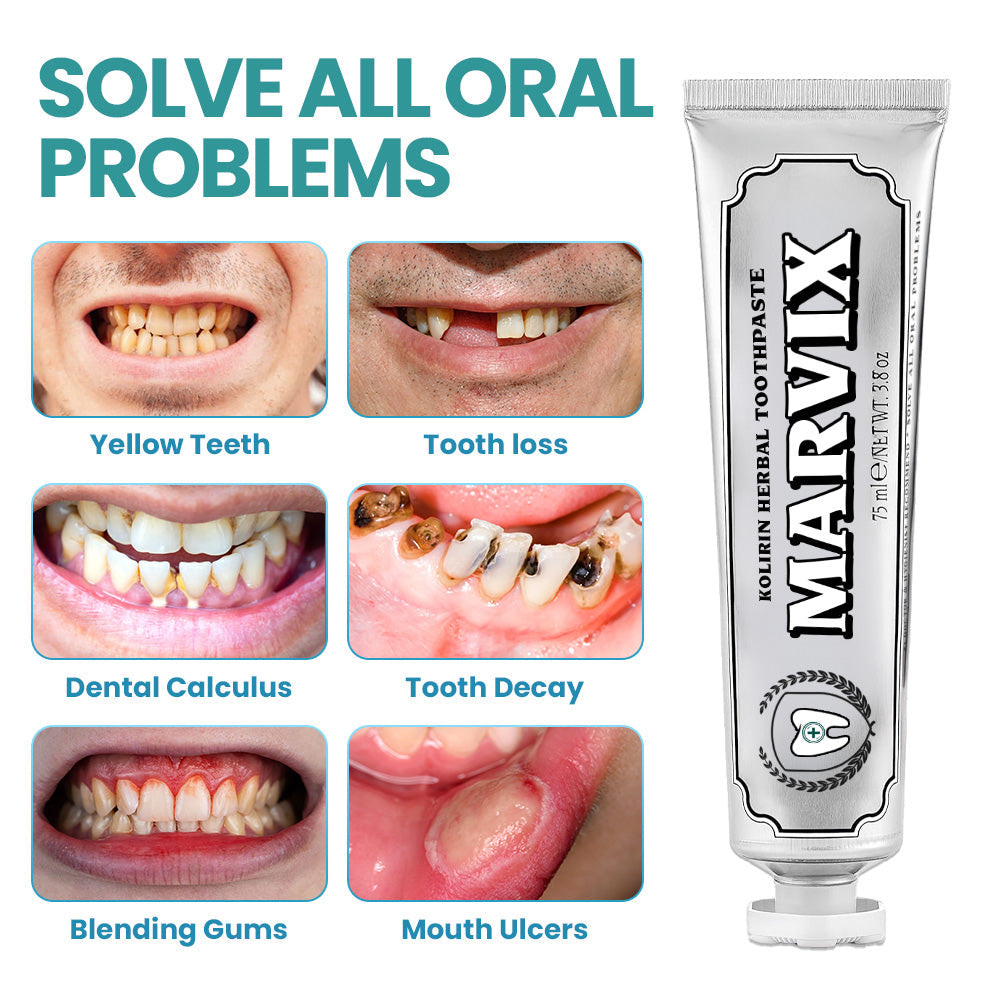 💥 2026 Limited 50% OFF ️🦷 Marvix™ Kolirin Herbal Toothpaste - Solve all Oral Problems