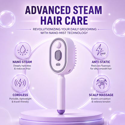 🚨 Selling Fast 50% OFF ⚡ Electric Spray Hair Massage Brush - Smoother and Healthier Hair