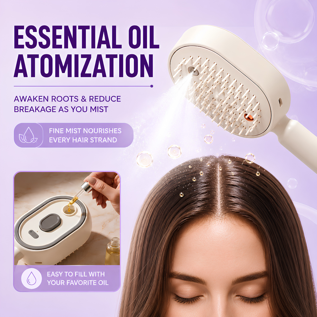 🚨 Selling Fast 50% OFF ⚡ Electric Spray Hair Massage Brush - Smoother and Healthier Hair
