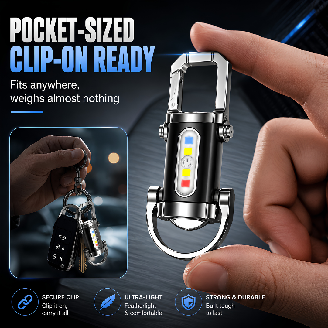 ⏰ TODAY ONLY 49% OFF 🔥 PocketBeam™ Rechargeable Keychain Flashlight 🔦