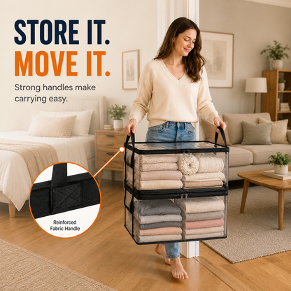 🔥 Last Day 50% OFF 💥 Large Heavy-Duty Thick Plastic Clear Storage Bag | Home, Travel & Storage
