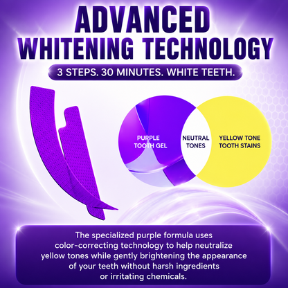 💥LAST DAY SALE 70% OFF💥 VioSmile™ Purple Teeth Whitening Strips for Stain Removal & Sensitivity