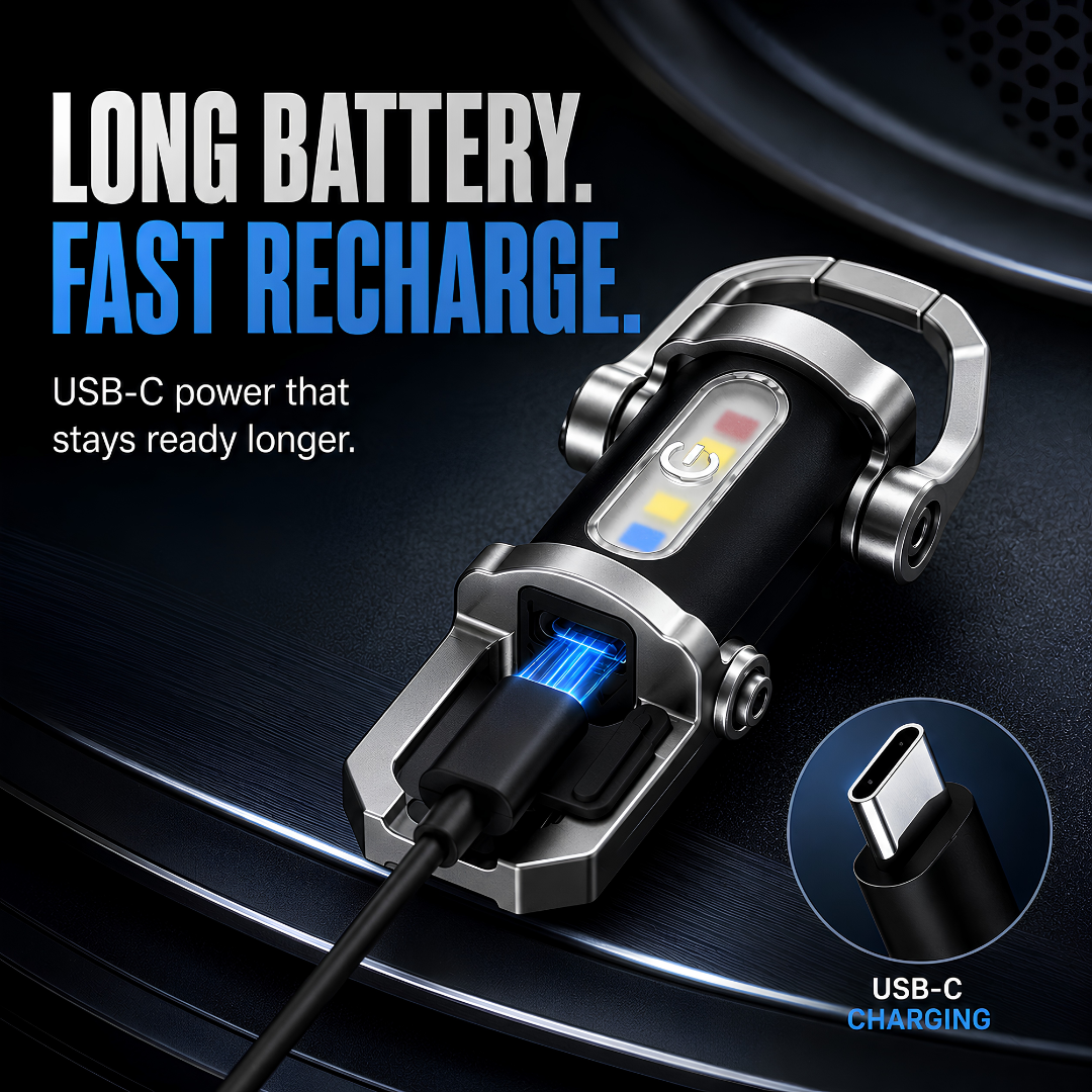 ⏰ TODAY ONLY 49% OFF 🔥 PocketBeam™ Rechargeable Keychain Flashlight 🔦