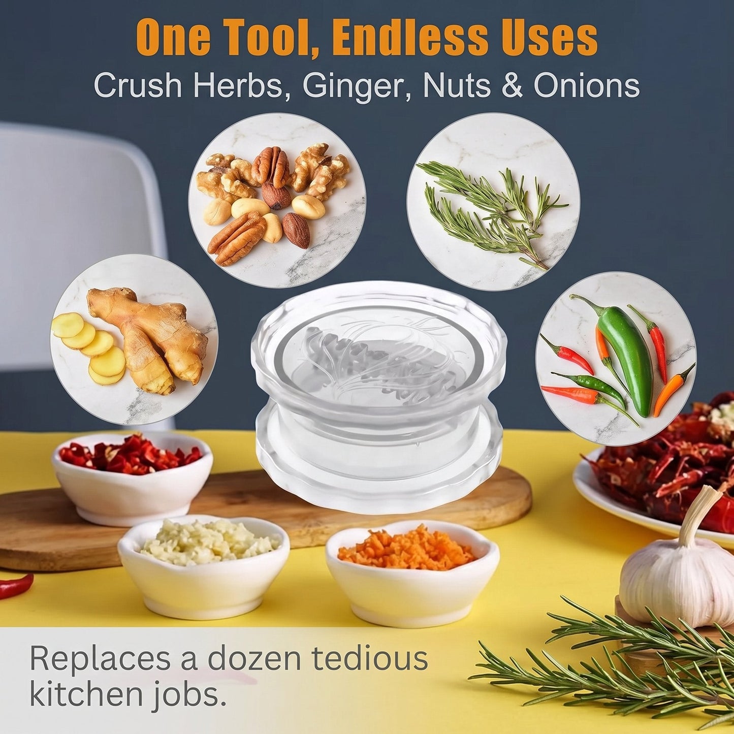 👨‍🍳 BUY 1 GET 1 FREE 🧄 EasyTwist™ Garlic Crusher — Chop Faster. Cook Smarter