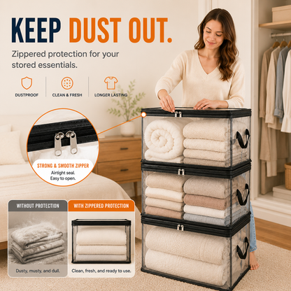 🔥 Last Day 50% OFF 💥 Large Heavy-Duty Thick Plastic Clear Storage Bag | Home, Travel & Storage