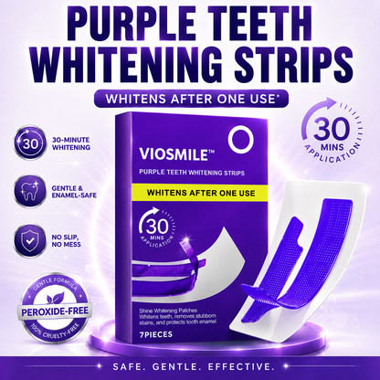 💥LAST DAY SALE 70% OFF💥 VioSmile™ Purple Teeth Whitening Strips for Stain Removal & Sensitivity