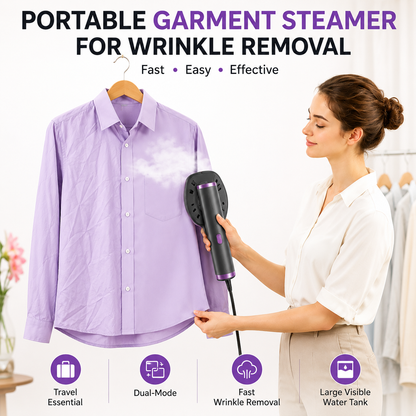 🔥LAST DAY SALE 50% OFF🔥 Portable Mini Garment Steamer Iron – Fast Heating Travel Clothes Steamer