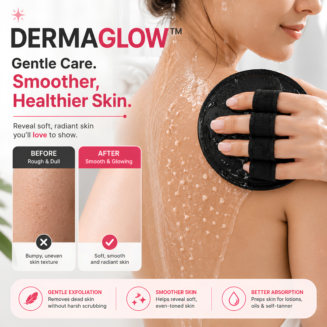 🔥 LAST DAY SALE 50% OFF 🔥 DermaGlow™ Exfoliating Bath Glove ✨ See What Your Loofah Leaves Behind