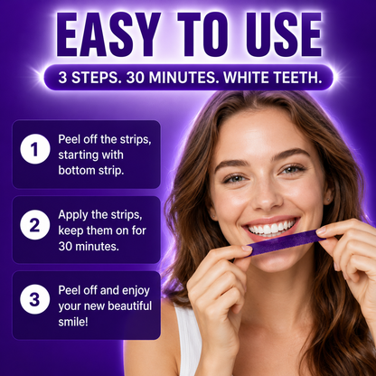 💥LAST DAY SALE 70% OFF💥 VioSmile™ Purple Teeth Whitening Strips for Stain Removal & Sensitivity