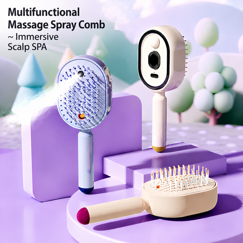 🔥 LAST DAY SALE 50% OFF 🔥 HYDRA 3-in-1 Electric Spray Air Cushion Massage Comb