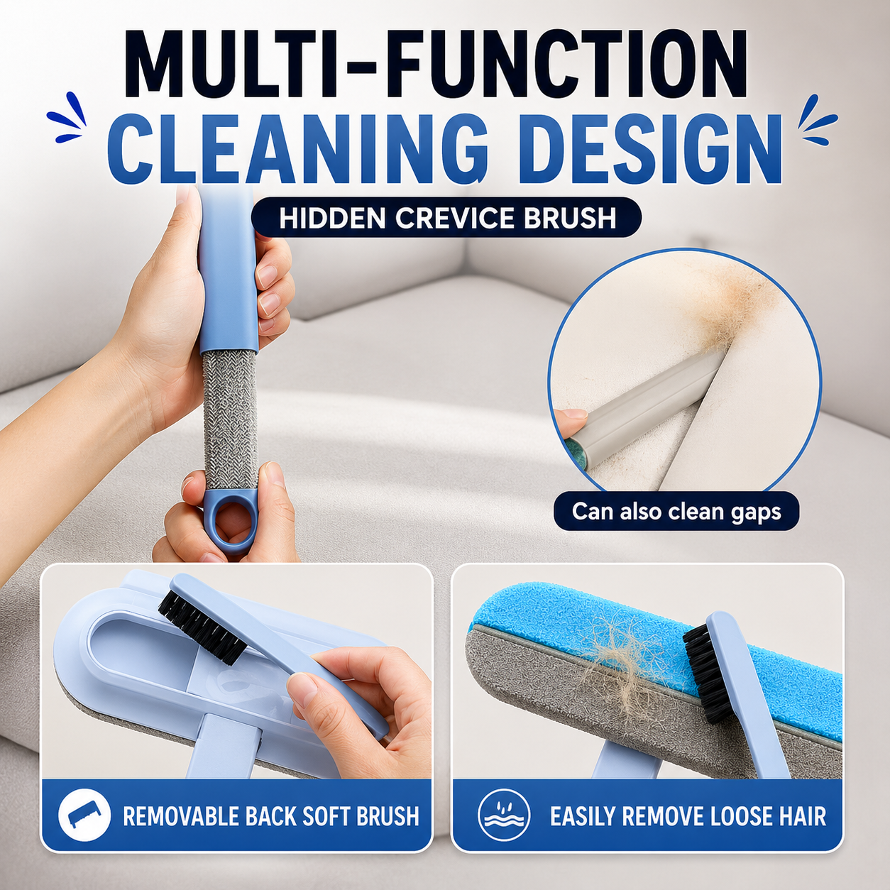 🔥LAST DAY SALE 70% OFF 🔥Multifunctional Pet Hair Remover Brush with Long Handle