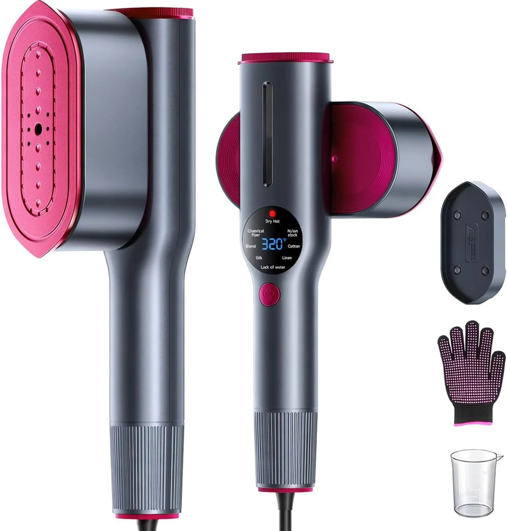 💥 LAST DAY 50% OFF - BUY 1 GET 1 FREE💥 QuickEase 2-in-1 Portable Travel Steamer & Iron – Handheld Clothes Steamer